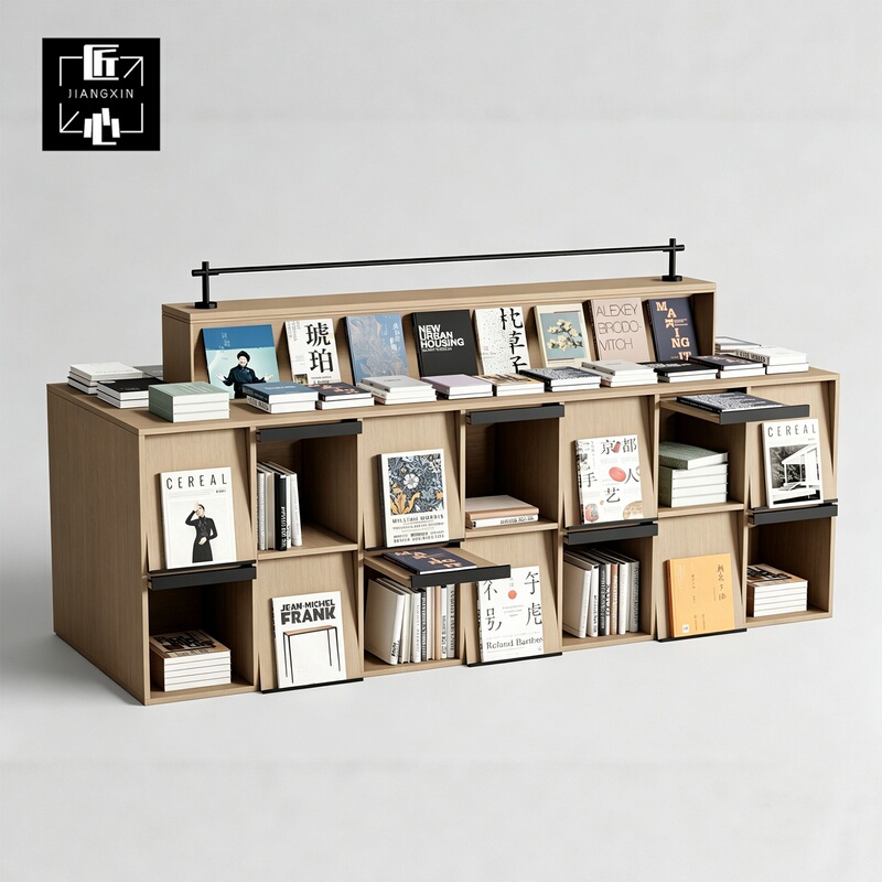 Hotel Bookshelf Display Cabinet, Multi-Functional Display Rack for Mezzanine, Library Reading Area, Office Storage Display Rack