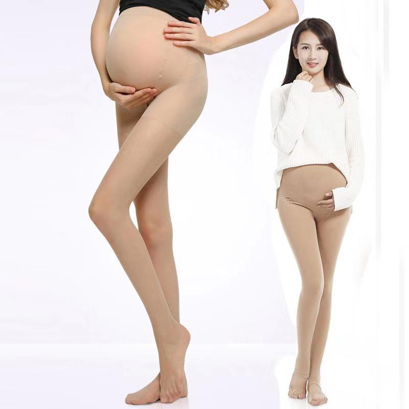 孕妇裤踩脚打底裤保暖秋冬季孕妈裤袜加绒厚春秋薄绒棉托腹袜裤子