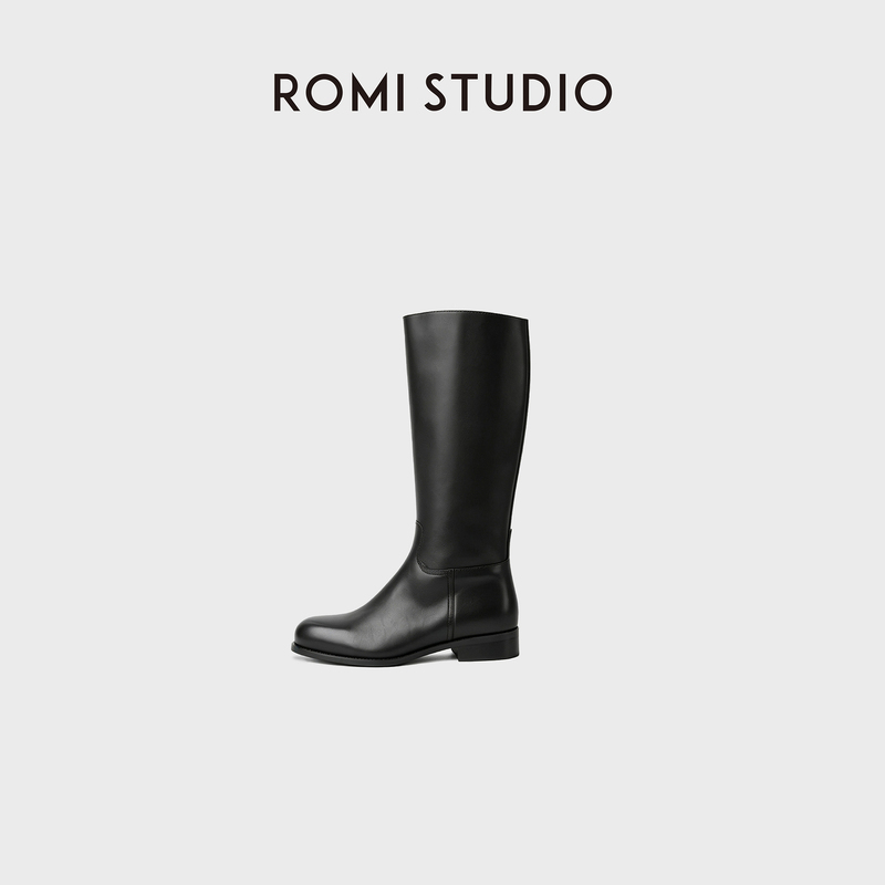 Romi Studio Non-Abrasive, Fine-Grained First-Layer Cowhide Vintage Long Boots High Boots Rwdwp34182 Romi Studio Non-Abrasive, Fine-Grained First-Layer Cowhide Vintage Long Boots High Boots Rwdwp34182