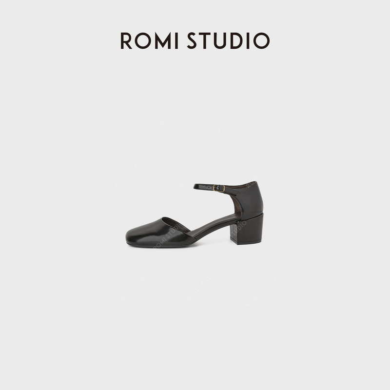 Romi Studio Square Toe Cowhide Open Edge Beaded Strap Chunky Heel Mary Jane Shoes High Heels Rwdrp32572 Romi Studio Square Toe Cowhide Open Edge Beaded Strap Chunky Heel Mary Jane Shoes High Heels Rwdrp32572