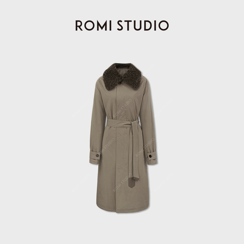 Romi Studio Soft Cashmere Fur Collar + Triple Protection Thinsulate 3m Cotton Layer Long Coat Rwcww86766 Romi Studio Soft Cashmere Fur Collar + Triple Protection Thinsulate 3m Cotton Layer Long Coat Rwcww86766