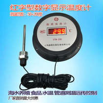 Digital display thermometer Cold storage Mushroom room breeding bathroom greenhouse thermometer with probe Water temperature measuring instrument