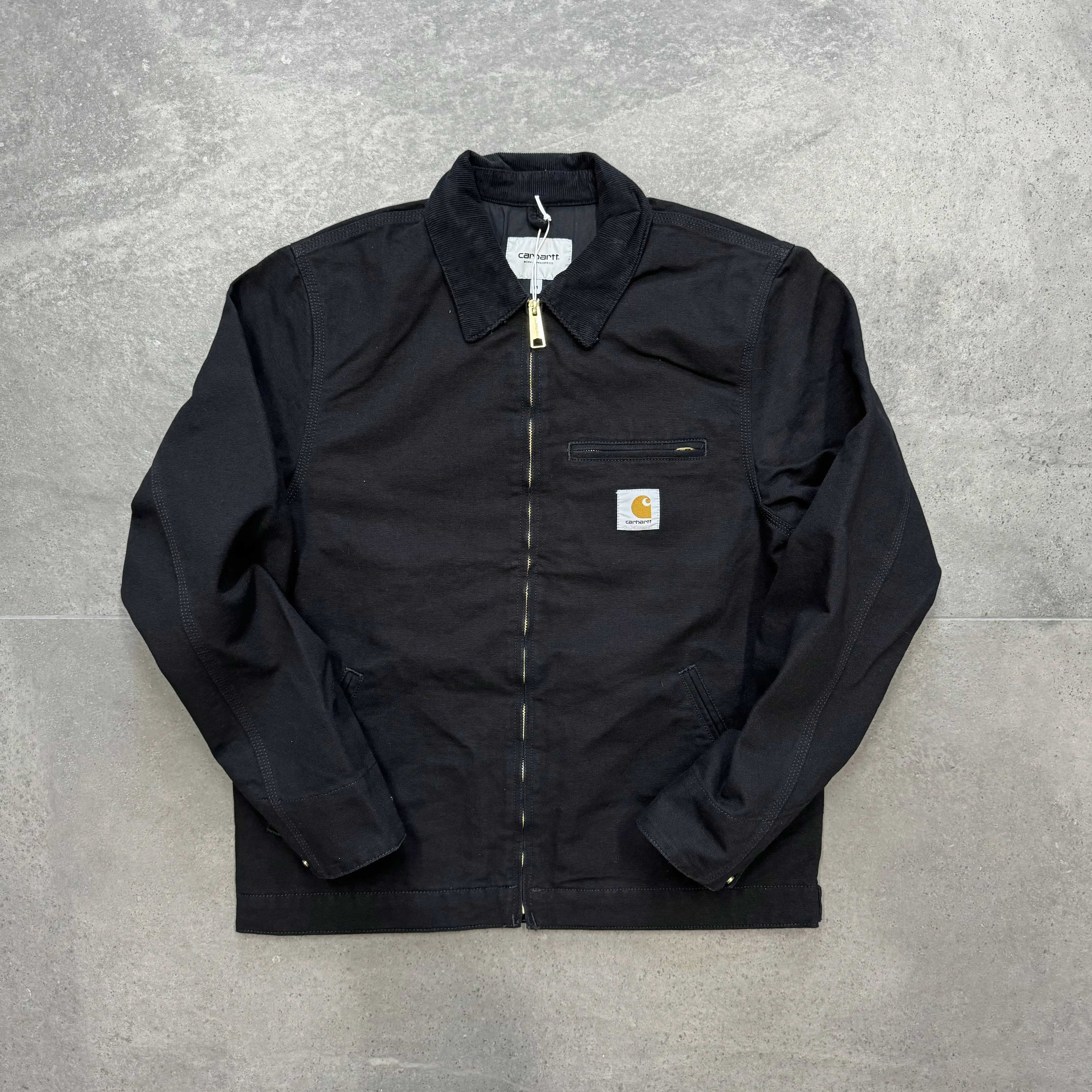 Джекет Carhartt Detroit с эффектом состаренной ткани, синяя камуфляжно-песочная стирка, стильная куртка на все сезоны для мужчин и женщин