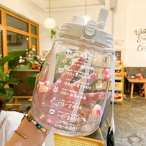 Milk tea cups Home Suction Pearls High Face Value Net Red Straw Female girls large capacity Cute Portable Transport