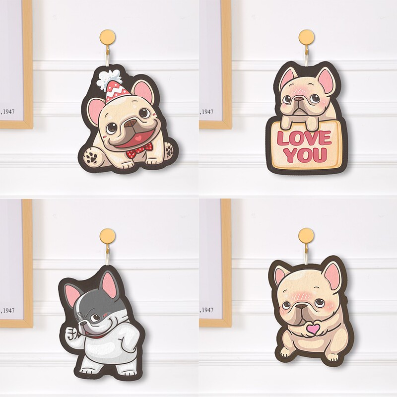 French Bulldog, Faux Fur French Bulldog, French Bulldog, Can Be Used as a Hanging Absorbent Sponge Hand Towel Decorative Accessory