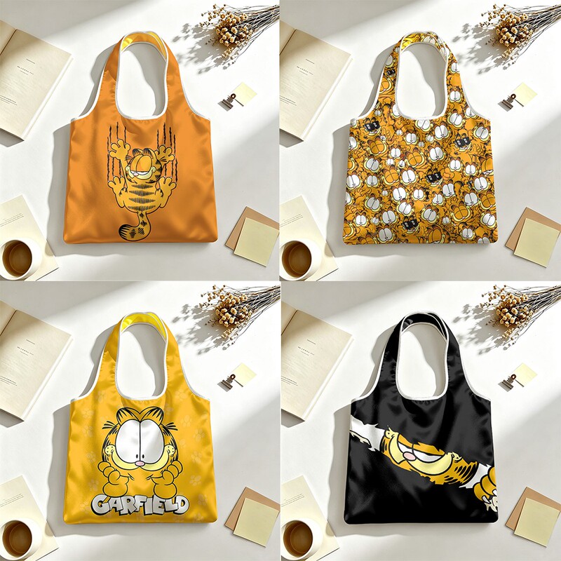 Garfield Foldable Shopping Bag Shoulder Bag Lightweight Eco-Friendly Bag Tote Storage Bag