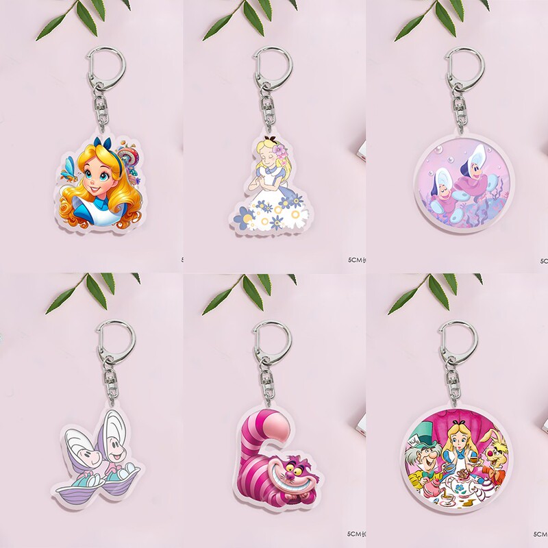 Alice in Wonderland Wonderful Cat Little Oyster Acrylic Keychain Pendant Small Ornament Accessory