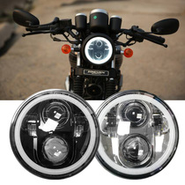 Zongshen week8 Zongshen RA1 Motorcycle Taiko modified LED Angel Eye 5 75-inch round retro headlights