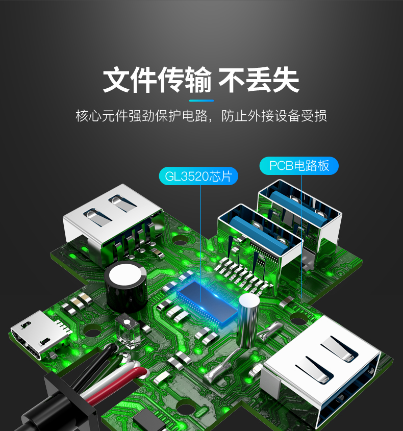 Bộ chia USB3.0 đa phích cắm một hỗ trợ bốn máy tính xách tay trung tâm mở rộng đa giao diện trung tâm xốp - USB Aaccessories các loại cổng sạc