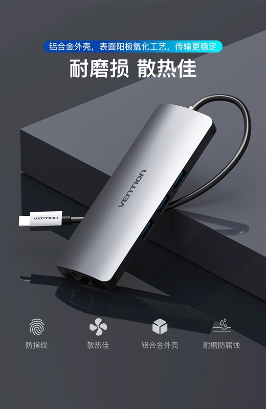 Wei Xun Typec bến tàu mở rộng bộ chuyển đổi USB bề mặt phù hợp Huawei matebook13 máy tính xách tay hdmi phụ kiện điện thoại của Apple chuyển đổi MacBookPro - USB Aaccessories