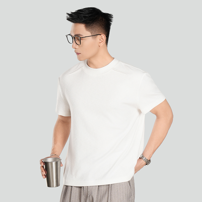 No. 22 Outfit: Glutinous Rice Tee, Cool, Elastic, Soft, Bamboo Cotton Short-Sleeve T-Shirt, Summer Loose Fit Men's Top No. 22 Outfit: Glutinous Rice Tee, Cool, Elastic, Soft, Bamboo Cotton Short-Sleeve T-Shirt, Summer Loose Fit Men's Top