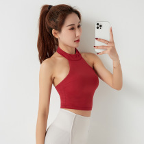 Open-shoulder Sports Underwear With Chest Cushion Outside Wearing Yoga Vest Sexy Dew Back Fitness Bra Lady Sports Undershirt