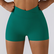 Sexy Yoga Shorts V Type Waist Defense Walking Light Running Shorts Fitness Hot Pants Threaded Bottom Breathable Training External Wear