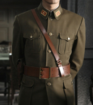 Film and television props National Army cowhide armed belt Cowhide belt National Army armed belt