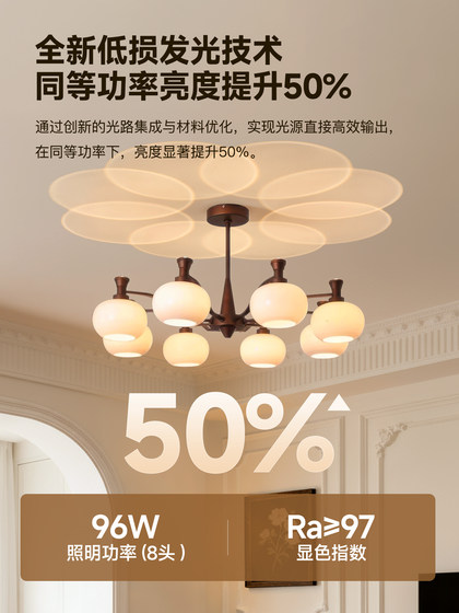 Huayi Lighting Chinese-Style Living Room Chandelier Hall Main Light 2026 New Persimmon Lamp American Retro Master Bedroom Lighting Fixtures