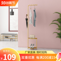 Light extravagant irons clothes hanger floor bedroom shelving Easy clothes rack Home clothes rack Indoor hanging clothes hanger
