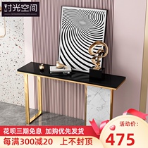 Italian light luxury entrance table against the wall Modern simple aisle Ultra-narrow entrance counter Marble entrance table