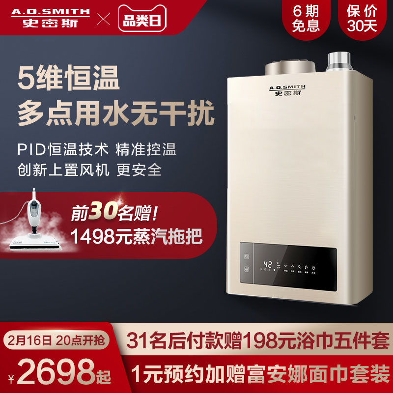 AO Smith 13 liter TMA gas water heater Home natural gas constant temperature antifreeze strong exhaust smart 16L