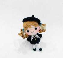 Handmade DIY crochet doll 10 black little point Chinese electronic illustration tutorial cute baby doll popular new push