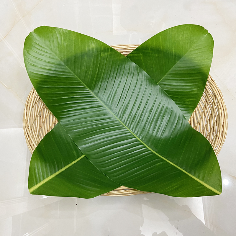 Artificial Banana Leaves Without Stems for Fruit Shop Decoration, Large Leaves, Laminated, Basket Green Leaves, Fake Leaves, Soft Leaves, Banana Leaf Blades