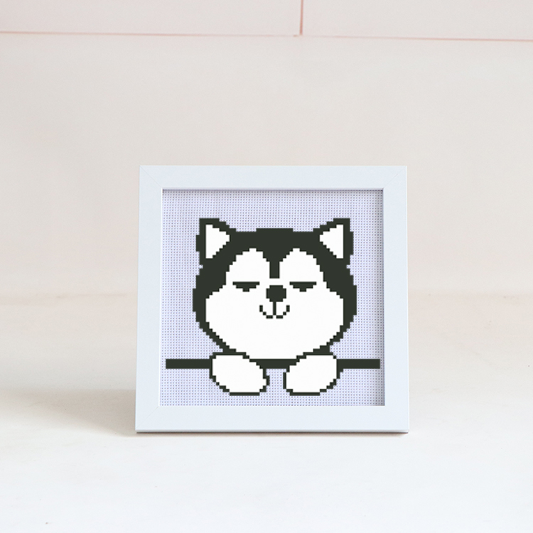 In ấn đơn giản khâu chó nhỏ Totoro phim hoạt hình thêu 2018 phòng ngủ lãng mạn tranh phòng khách mới - Công cụ & phụ kiện Cross-stitch tranh thêu đồng hồ