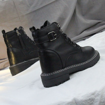 Increased Martin boots female handsome locomotive boots leather buckle casual womens short boots 2020 Autumn and Winter new snow boots women