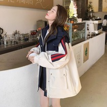 Pregnant womens spring short workwear windbreaker womens spring and autumn new large size loose fashionable casual outer wear small coat