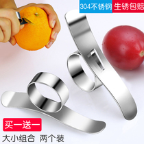 304 Stainless steel orange stripper Finger knife Creative ring Orange opener Peeler Orange peeler Passion fruit fruit opener
