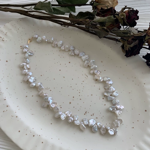 [Weibu Clear Clearance] Супер сказочное сереброе серебро Редкое холодное холодное ярочное жемчужное ожерелье INS RETRO NICHE