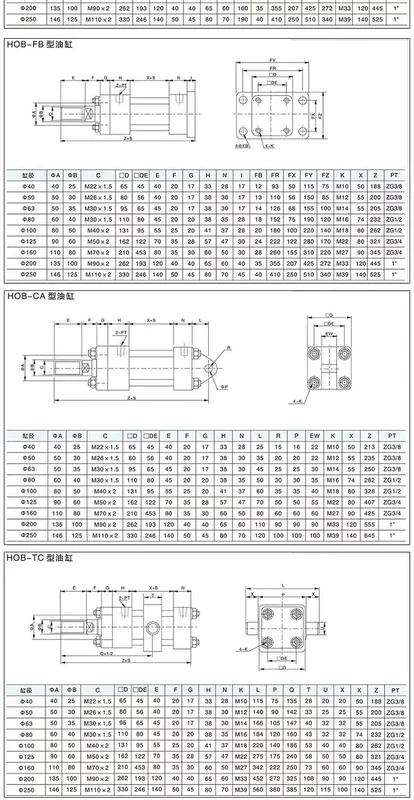 xi lanh thủy lực loại nhỏ Xi lanh khuôn xi lanh thủy lực Xi lanh hạng nặng HOB có lỗ khoan 63/80 tùy chỉnh xi lanh không chuẩn piston xi lanh thủy lực