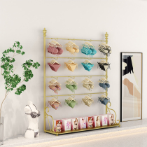 Lingerie store single-sided wall-free bra rack shopping mall hanging shorts display stand golden floor-standing underwear shelf
