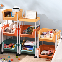 Childrens toy containing shelves Multi-layer picture book Bookshelf Ploy Snack Multifunctional Little Trolley Finishing Storage Shelf