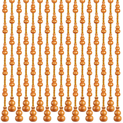 六合桃木葫芦珠客厅玄关挂帘