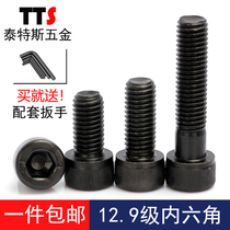 Class 12 9 high strength hexagon socket screw cylinder head screw Cup head hexagon socket Bolt M3M4M5