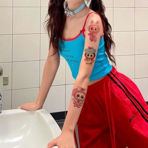 Мультяшные водостойкие тату наклейки, долговременный эффект