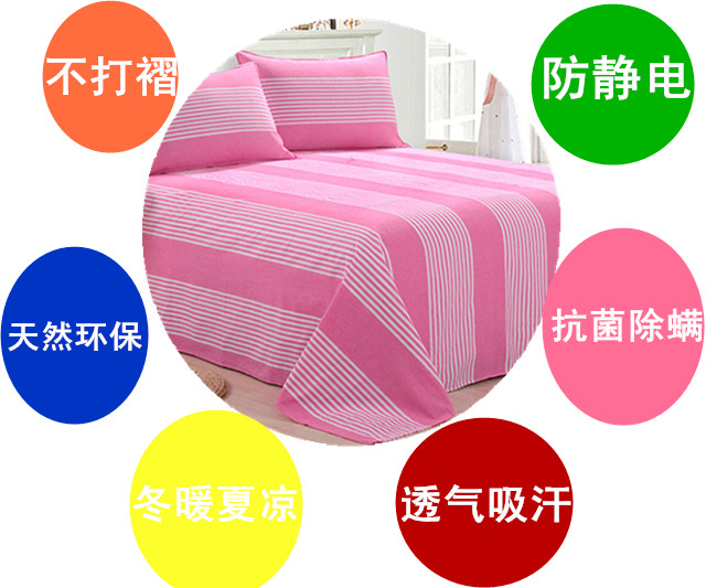 Cũ thô bông trải giường ba mảnh vải lanh đơn giường đôi ký túc xá quilt mảnh duy nhất của mã hóa dày tấm - Khăn trải giường ga trải giường 2mx2m2