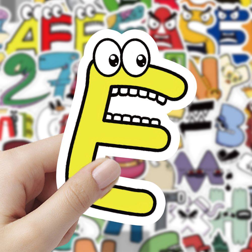 120 English Alphabet Stickers, Ins-Style Cute and Fun Letter Expressions, Children's Educational Stickers, Self-Adhesive