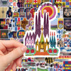 100 Stickers of the Five Major League Team Logos, High-Quality Barcelona Team Logo Stickers, Messi Merchandise, Decorative Waterproof Stickers