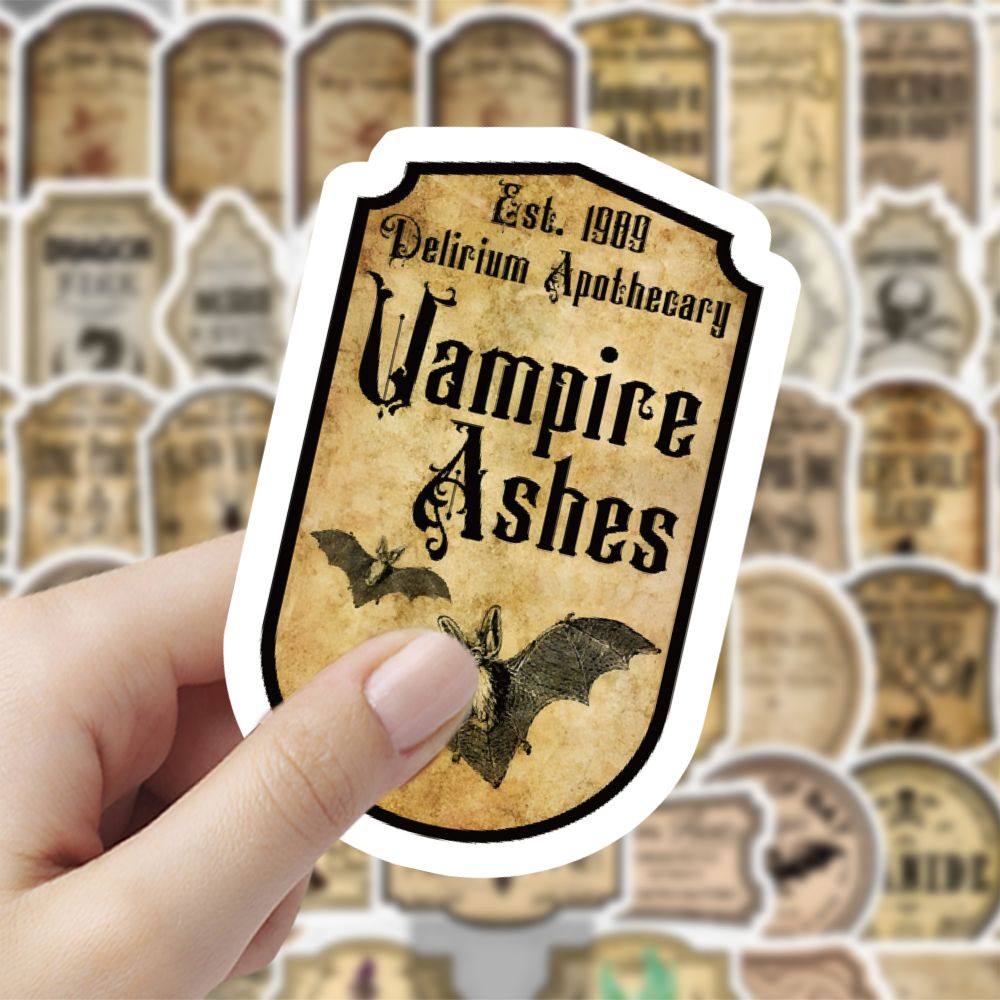120 Vintage European-Style Label Stickers for Mysterious Objects, Ins Decoration, DIY Journal, Desktop Stickers, Journal Vintage