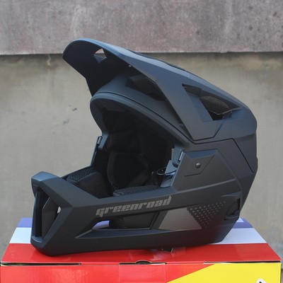 Green Road Bicycle Helmet Mountain Car Ride Safety Hat Full Helmet Cross - Country Lightway AM Children and Girls Lightly