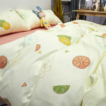 Cotton four-piece set Cotton sheet quilt cover 1 5 meters 1 8m Bedding quilt cover 2019 new net red kit