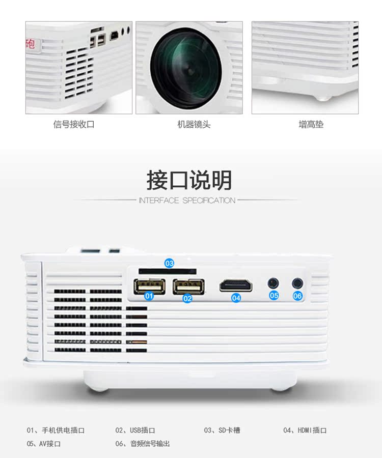 轰天 炮 Máy chiếu GP9 gia đình HD 1080P không dây micro thông minh wifi rạp chiếu phim điện thoại di động 3D