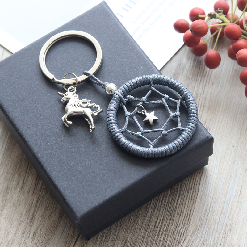 【Ymx】Unicorn Original LAOSHU Dream Catcher Keychain Pendant Handmade DIY Material Kit Couple Keychain