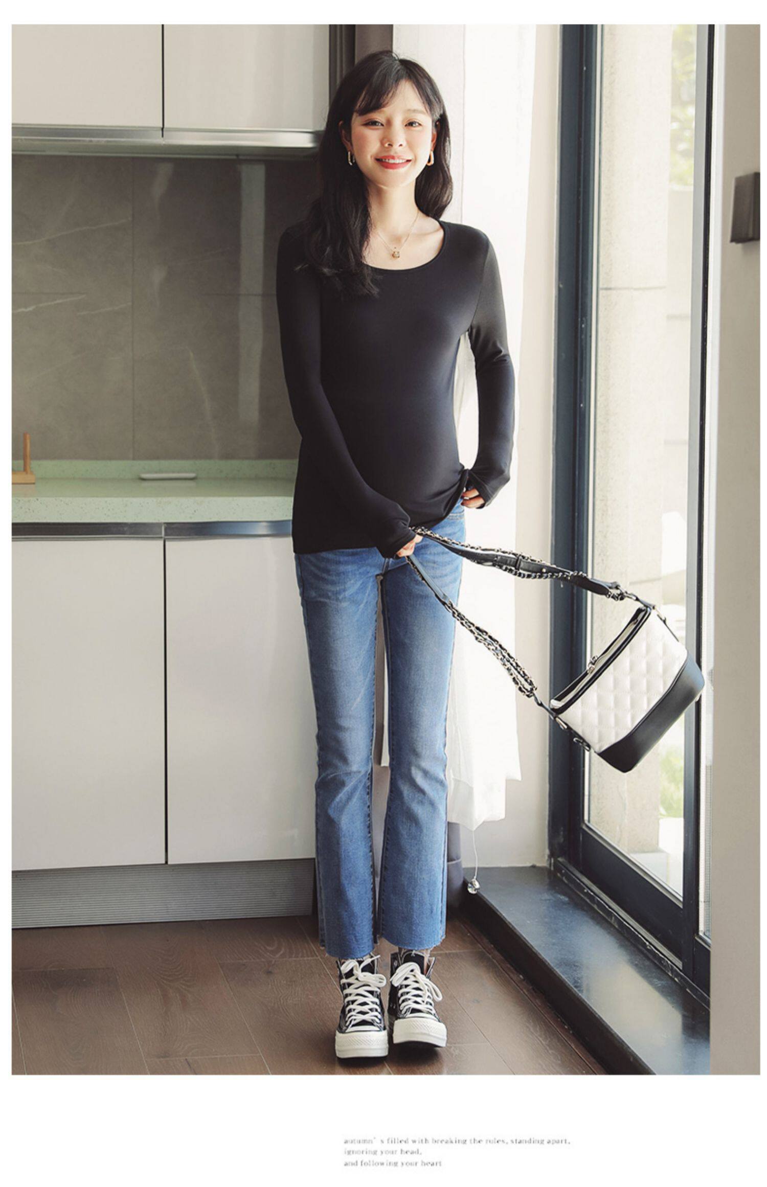 Футболка для беременных 孕妇上衣春秋孕妇t恤孕妇打底衫长袖内搭秋衣秋季薄款孕妇装秋装