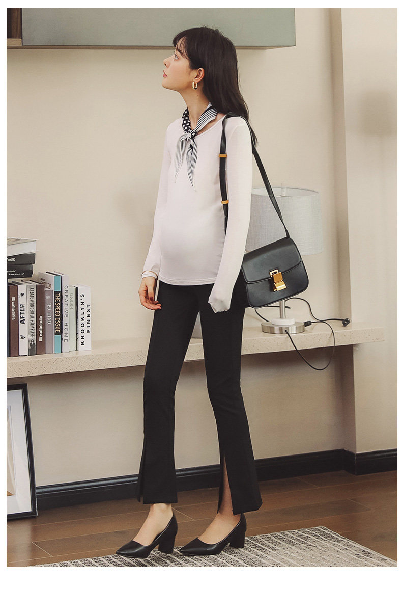 Футболка для беременных 孕妇上衣春秋孕妇t恤孕妇打底衫长袖内搭秋衣秋季薄款孕妇装秋装