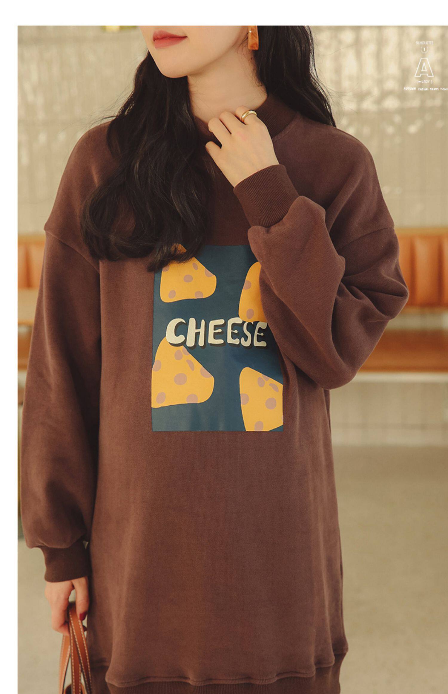 Платье для беременных 孕妇连衣裙孕妇装秋冬款冬季孕妇裙子卫衣中长款加绒加厚秋装冬装