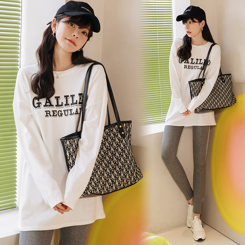 Pregnant women dress spring and summer pregnant women with loose long sleeve t-shirt net red inner and pregnant woman t-ocean summer dress