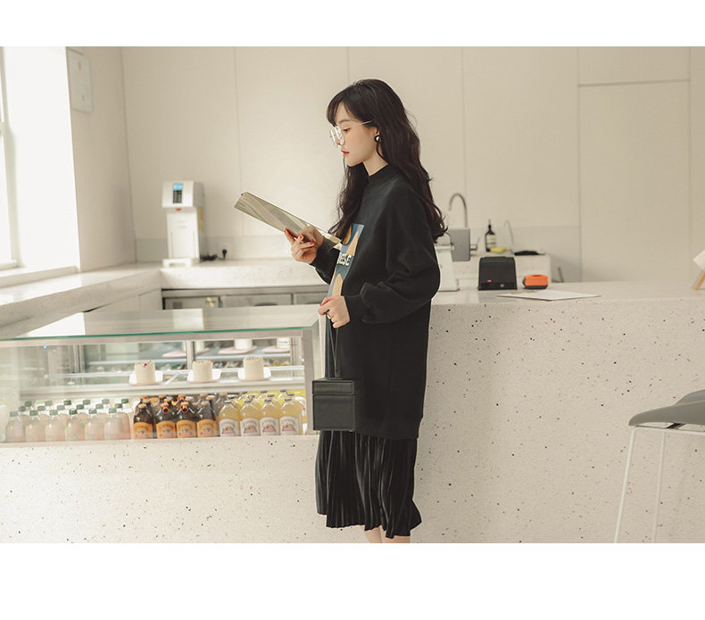 Платье для беременных 孕妇连衣裙孕妇装秋冬款冬季孕妇裙子卫衣中长款加绒加厚秋装冬装