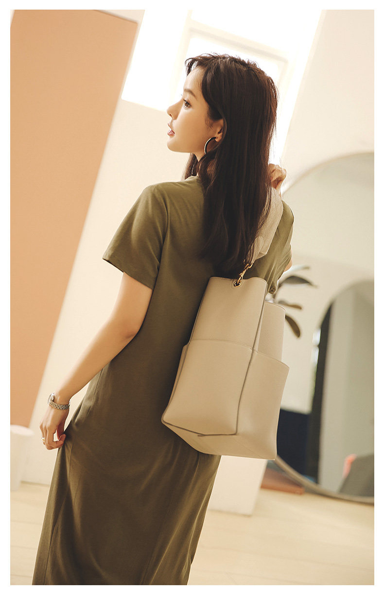 Платье для беременных 米度丽孕妇装夏装上衣孕妇连衣裙夏季外出时尚高端短袖t恤长裙子 M degrees Korea