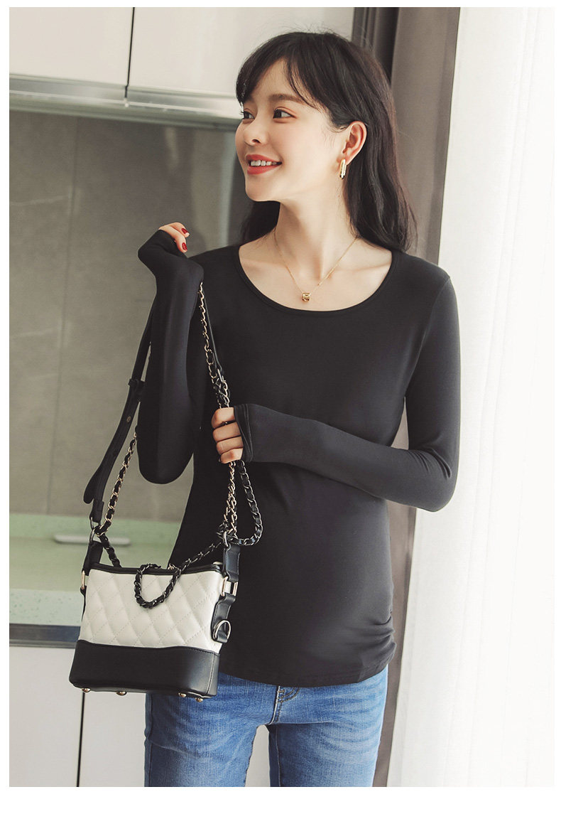 Футболка для беременных 孕妇上衣春秋孕妇t恤孕妇打底衫长袖内搭秋衣秋季薄款孕妇装秋装